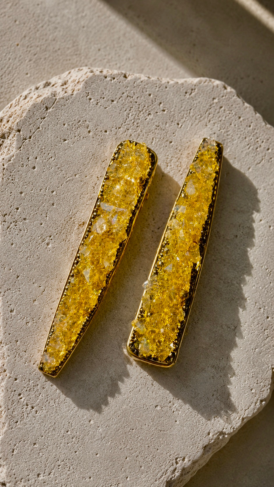 Golden gem pin
