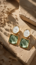 Dual -tone Resin Earrings